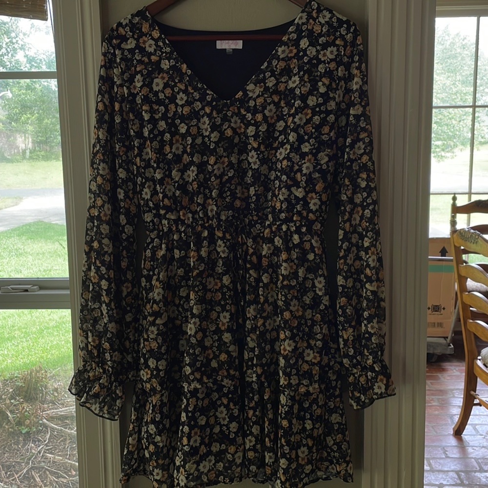 Pink lily dress size large